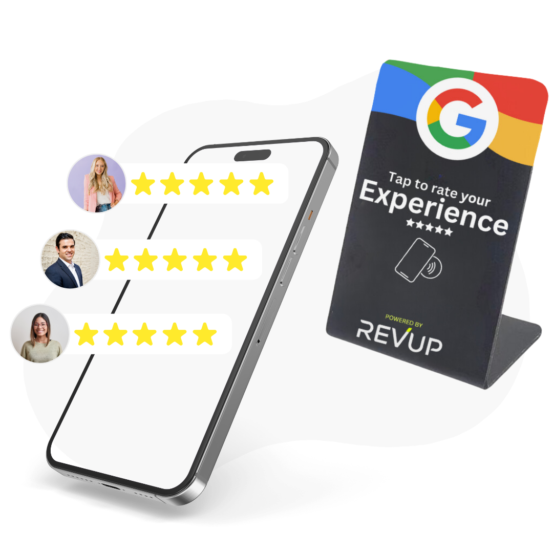 Revup Review Stand in Action: Boosting Genuine Google Reviews with Ease